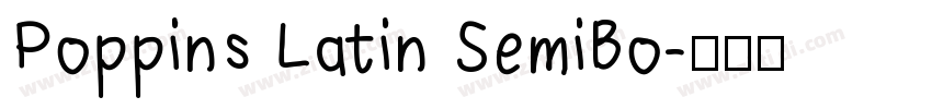 Poppins Latin SemiBo字体转换